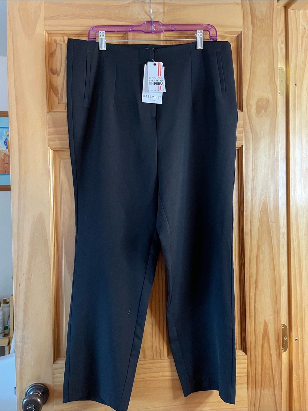 Basement Women's Black Tailored Straight-Leg Trousers